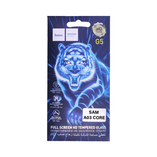 Hoco Full Screen HD Tempered Glass G5 for Samsung Galaxy A03 Core Black Hoco Full Screen HD Tempered Glass G5 for Samsung Galaxy A03 Core Black